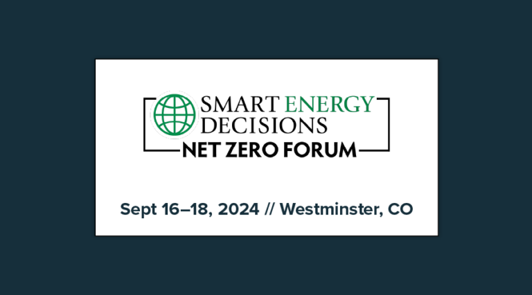 Conference // Smart Energy Decisions Neto Zero Forum