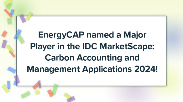 EnergyCAP named a Major Player in the IDC MarketScape: Carbon Accounting & Management Applications 2024!