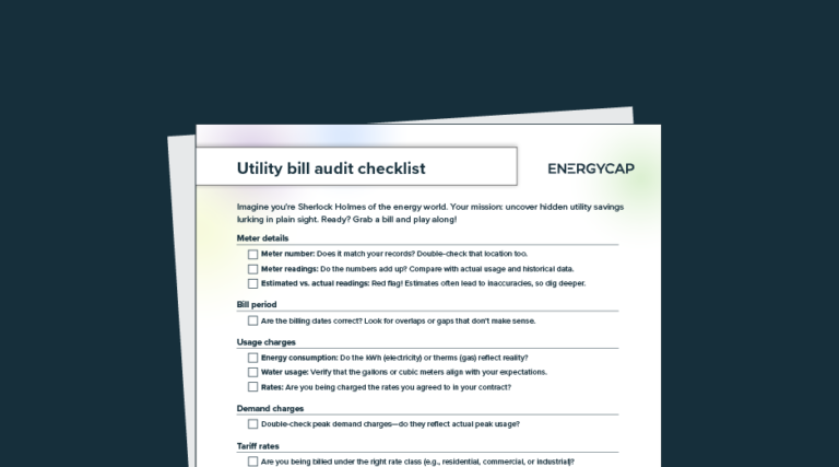 Utility Bill Audit Checklist